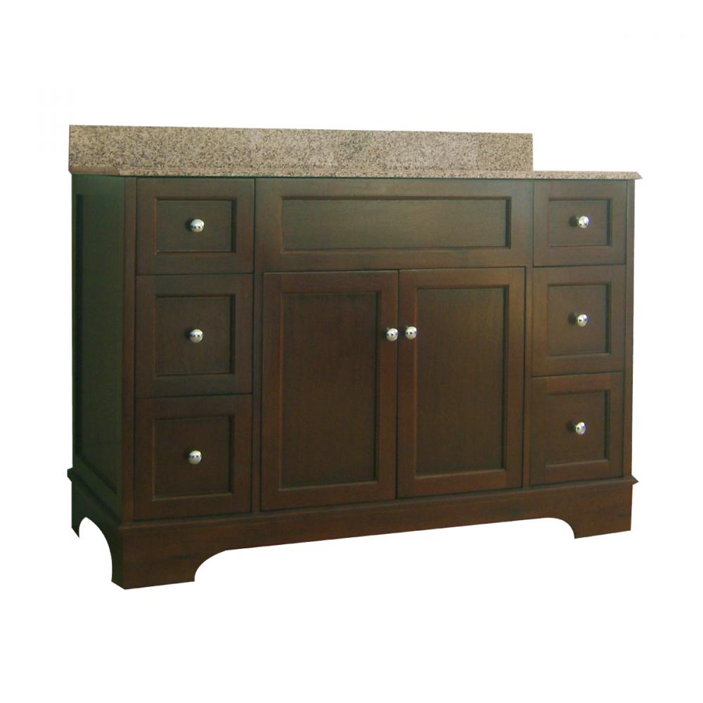 Vanity with Granite Top 2-Door 48x22x38&#34; Beige<span class=' ItemWarning' style='display:block;'>Item is usually in stock, but we&#39;ll be in touch if there&#39;s a problem<br /></span>