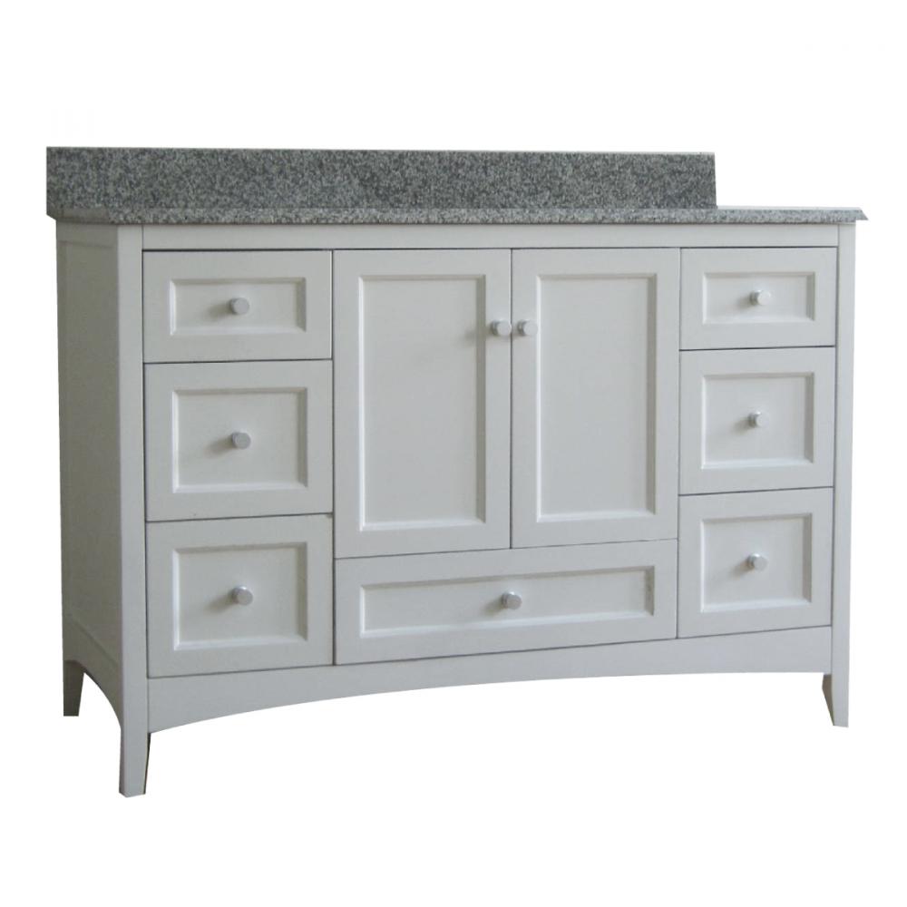 Vanity with Granite Top 2-Door/6-Drawer 48ix22x38&#34;  Beige<span class=' ItemWarning' style='display:block;'>Item is usually in stock, but we&#39;ll be in touch if there&#39;s a problem<br /></span>