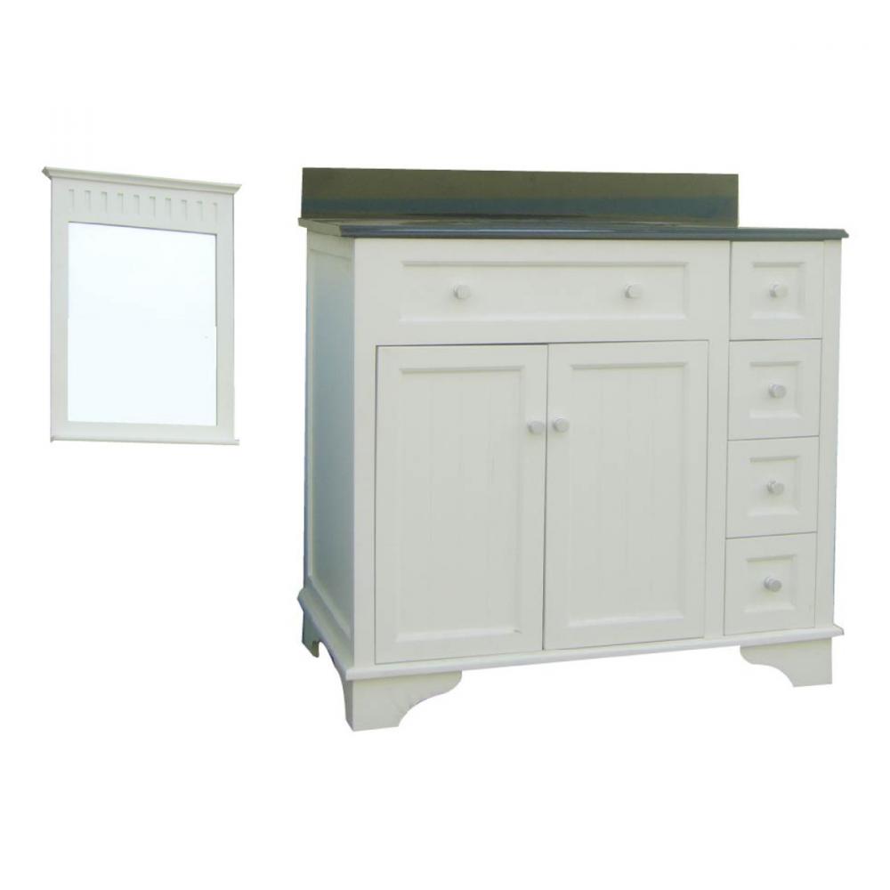 Vanity with Granite Top 2-Door/4-Drawer 36x22x38&#34; Grey<span class=' ItemWarning' style='display:block;'>Item is usually in stock, but we&#39;ll be in touch if there&#39;s a problem<br /></span>