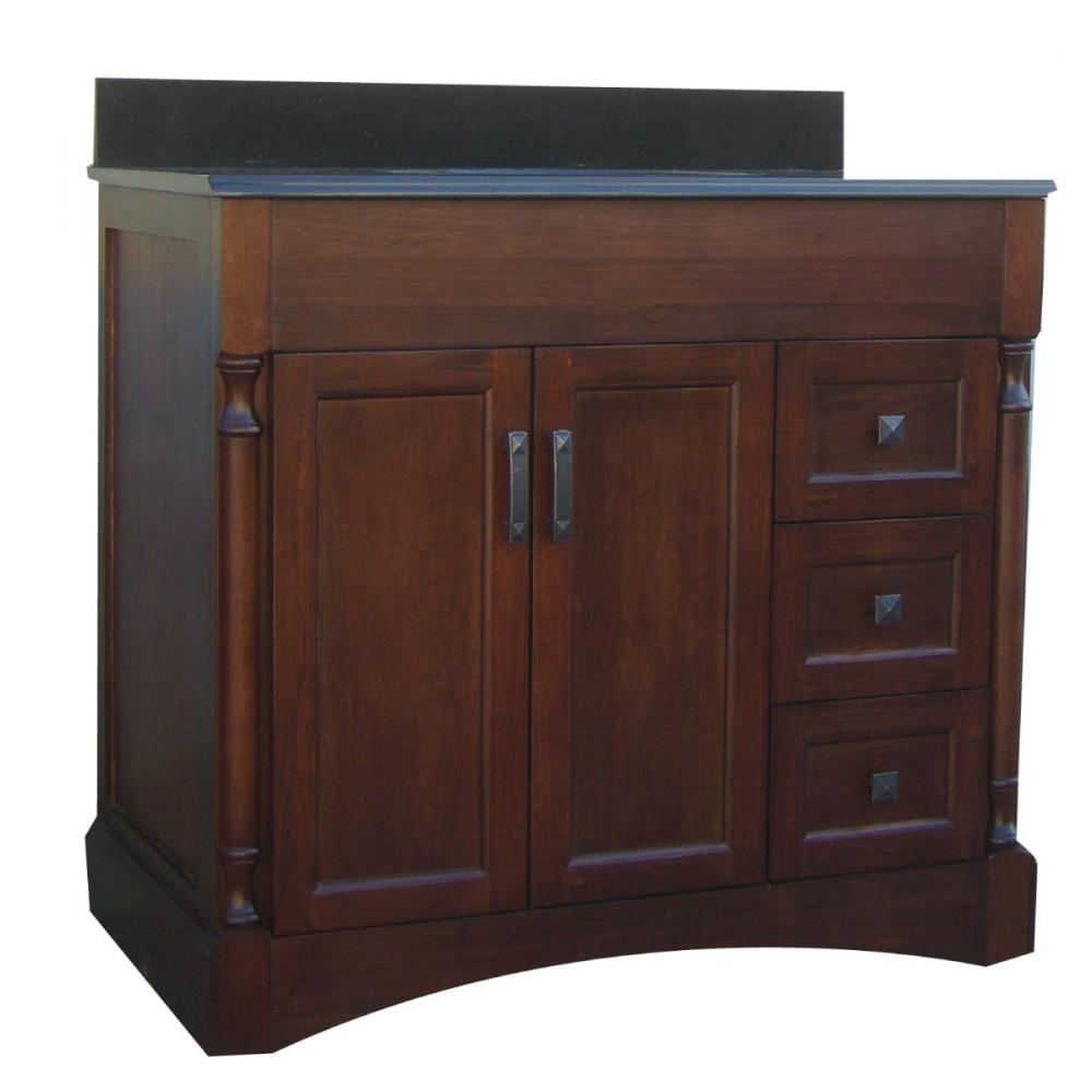 Vanity with Granite Top 2-Door/3-Drawer 36ix22x38&#34; Black<span class=' ItemWarning' style='display:block;'>Item is usually in stock, but we&#39;ll be in touch if there&#39;s a problem<br /></span>