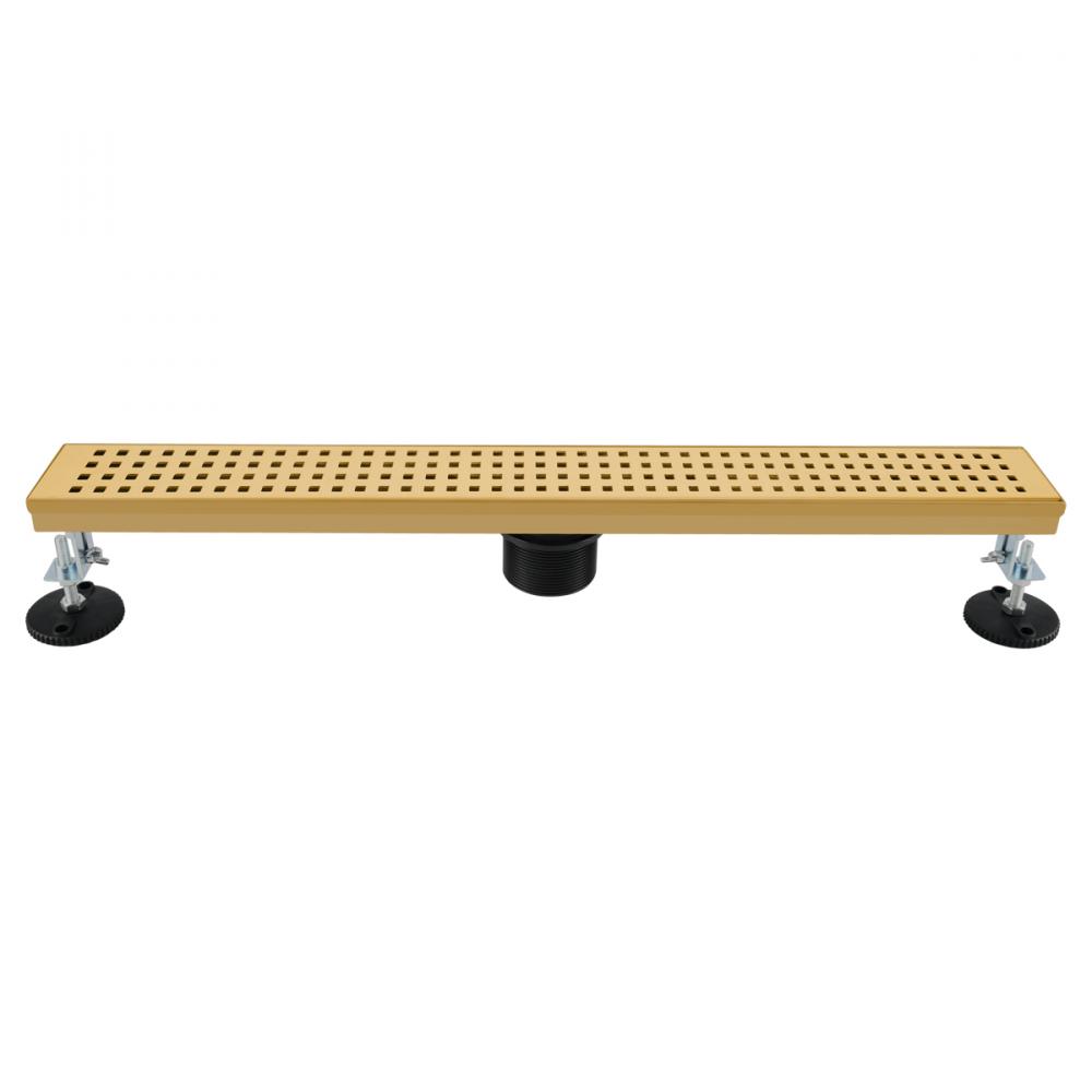 Linear Drain Slot Square Grid Small Squares 36in Golden<span class=' ItemWarning' style='display:block;'>Item is usually in stock, but we&#39;ll be in touch if there&#39;s a problem<br /></span>