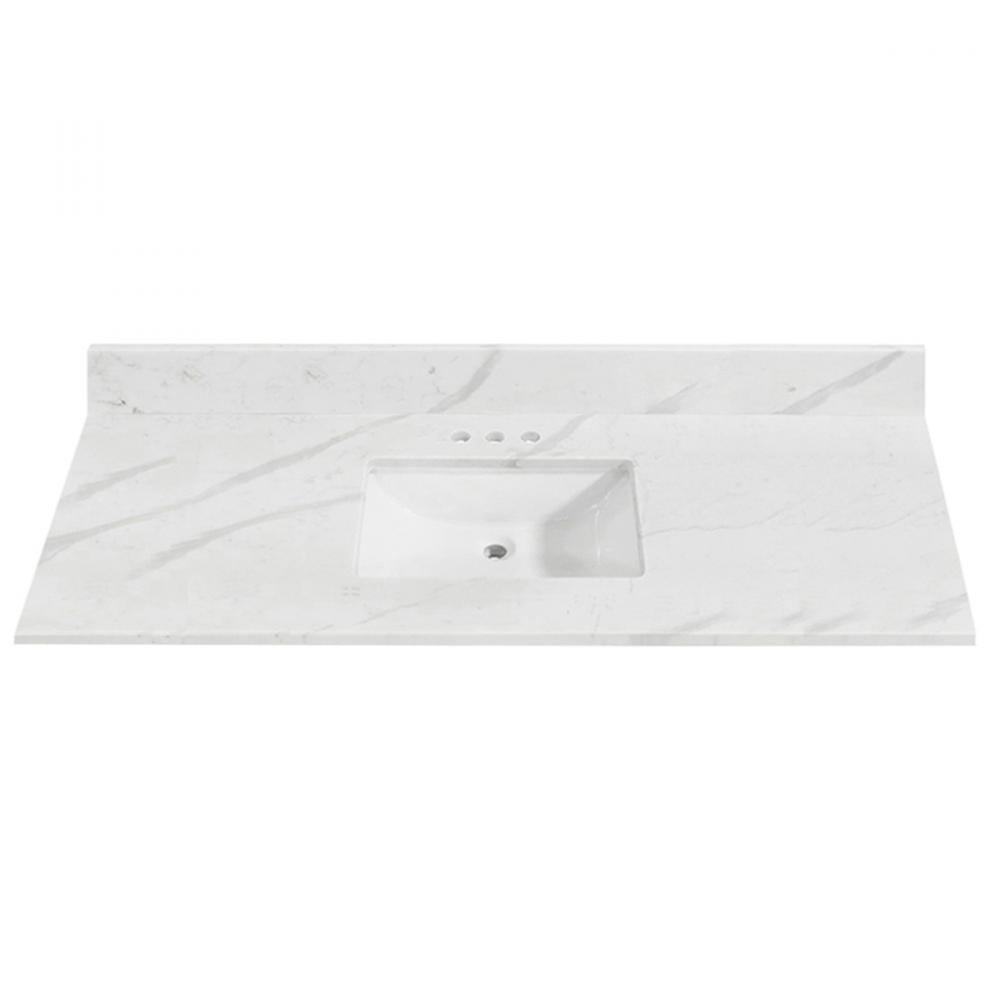 Eng. Marble Top Rectangle Undermount Sink 61in x 22in Wht/Gry<span class=' ItemWarning' style='display:block;'>Item is usually in stock, but we&#39;ll be in touch if there&#39;s a problem<br /></span>