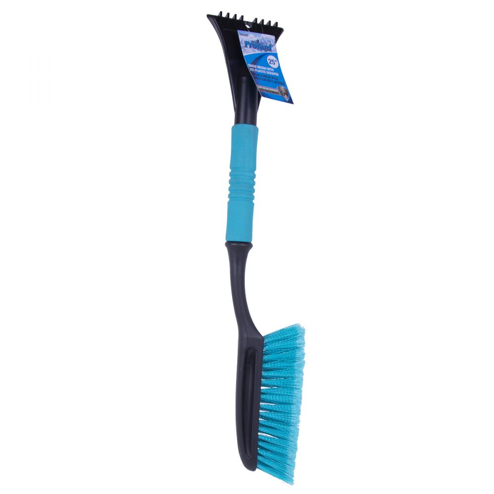 Snow Brush Comfort Grip Plastic Handle with Ice Scraper 25in<span class=' ItemWarning' style='display:block;'>Item is usually in stock, but we&#39;ll be in touch if there&#39;s a problem<br /></span>