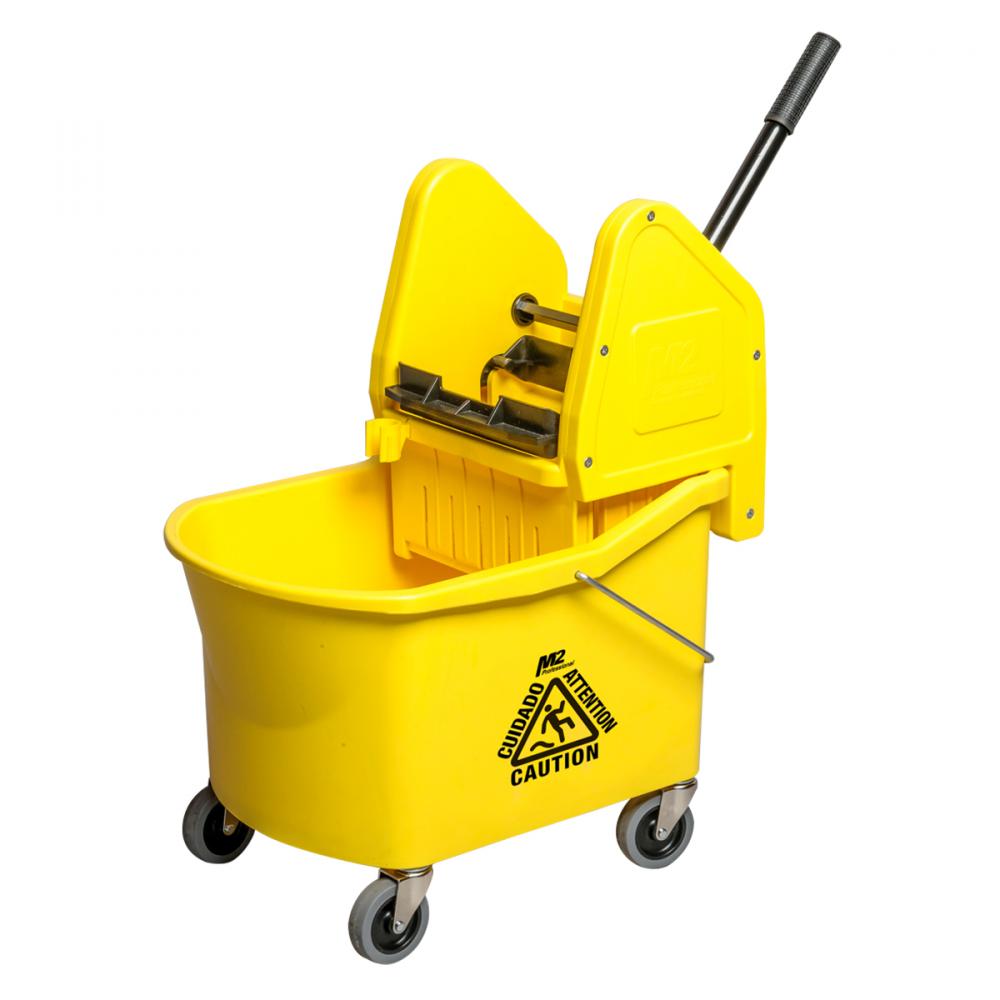 Mop Bucket & Wringer Combo Downpress 32Qt Yellow<span class=' ItemWarning' style='display:block;'>Item is usually in stock, but we&#39;ll be in touch if there&#39;s a problem<br /></span>