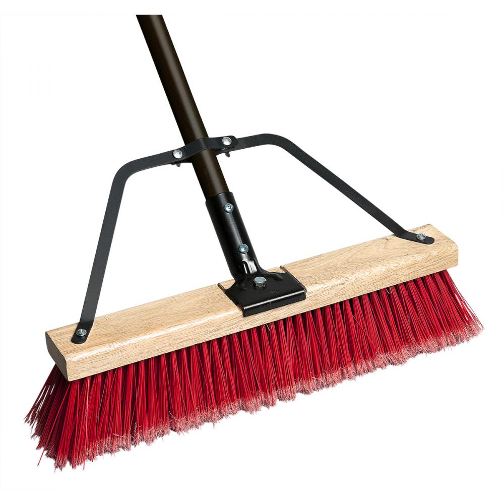 Ryno Push Broom 24in Braced Handle Med PVC Bristles<span class=' ItemWarning' style='display:block;'>Item is usually in stock, but we&#39;ll be in touch if there&#39;s a problem<br /></span>