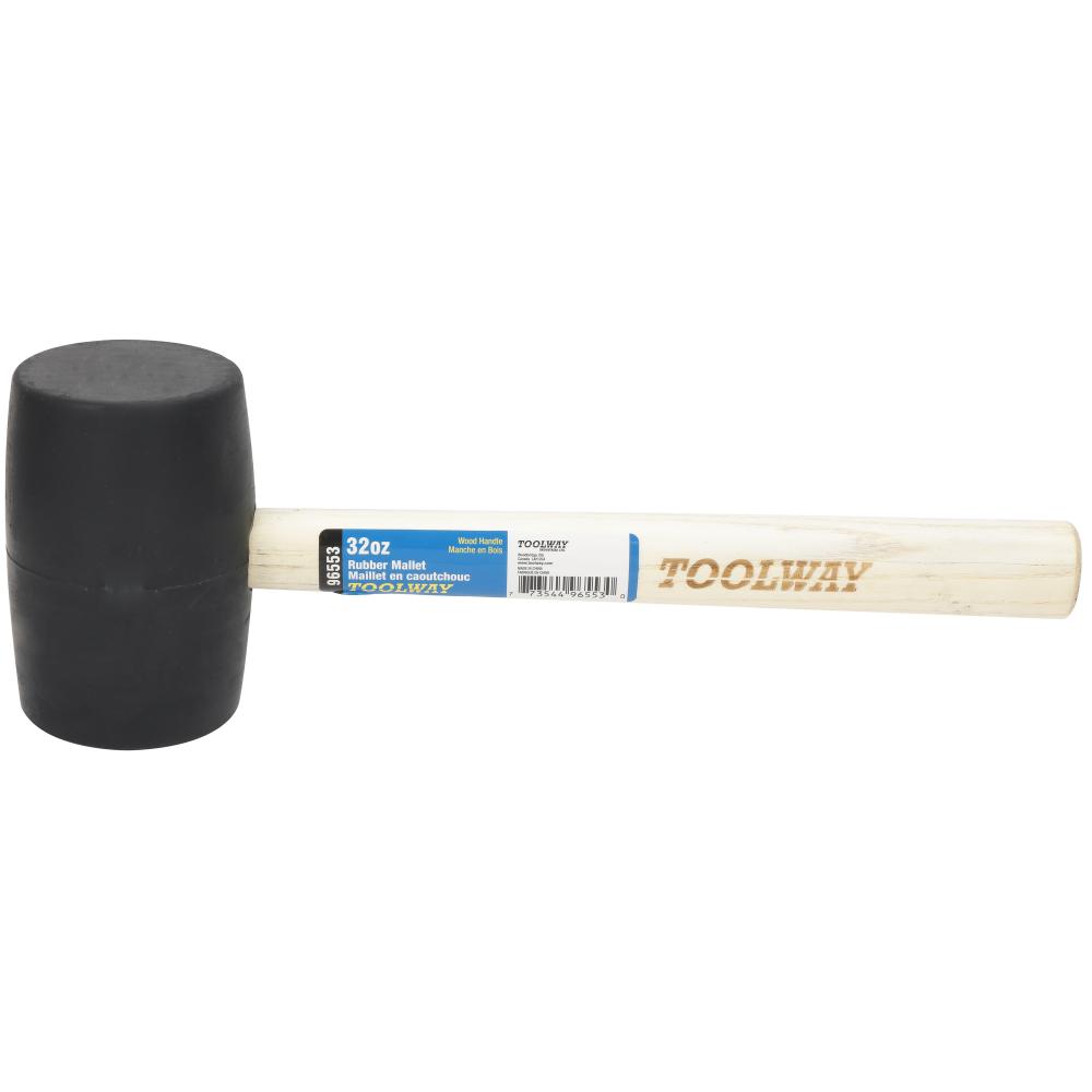 Rubber Mallet With Wood Handle 32oz Black Head<span class=' ItemWarning' style='display:block;'>Item is usually in stock, but we&#39;ll be in touch if there&#39;s a problem<br /></span>