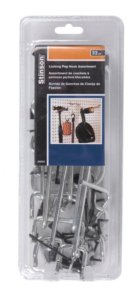 32Pc Pegboard Hooks Assorted ¼in<span class=' ItemWarning' style='display:block;'>Item is usually in stock, but we&#39;ll be in touch if there&#39;s a problem<br /></span>