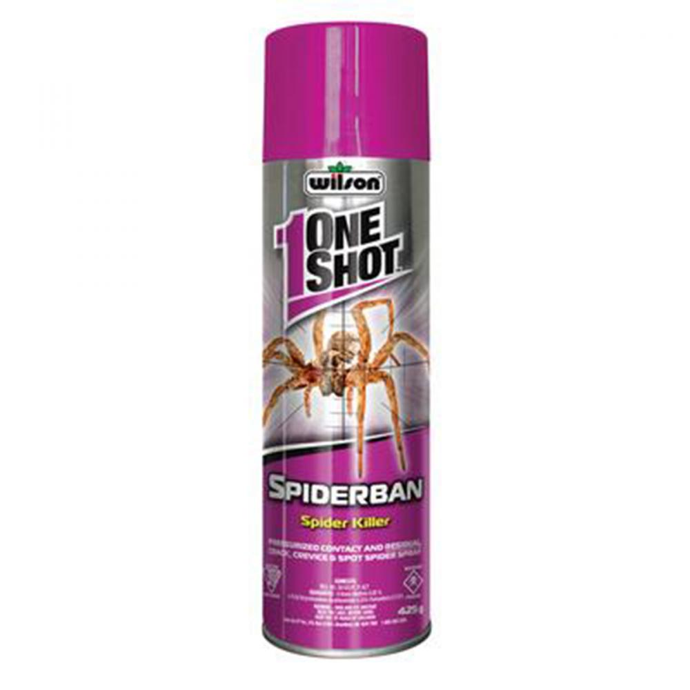 One Shot Spiderban Spider Killer 425g<span class=' ItemWarning' style='display:block;'>Item is usually in stock, but we&#39;ll be in touch if there&#39;s a problem<br /></span>