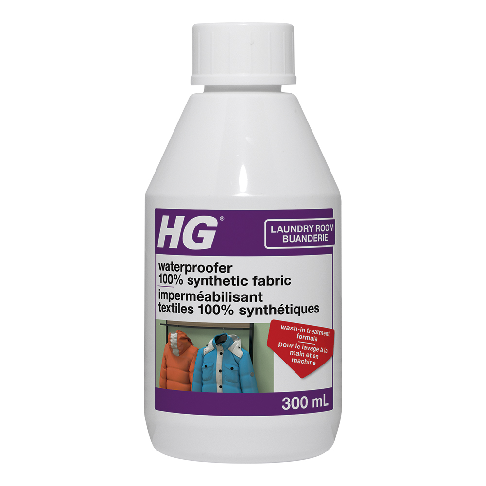 HG 100% Synthetic Fabric Waterproofer 300ml<span class=' ItemWarning' style='display:block;'>Item is usually in stock, but we&#39;ll be in touch if there&#39;s a problem<br /></span>