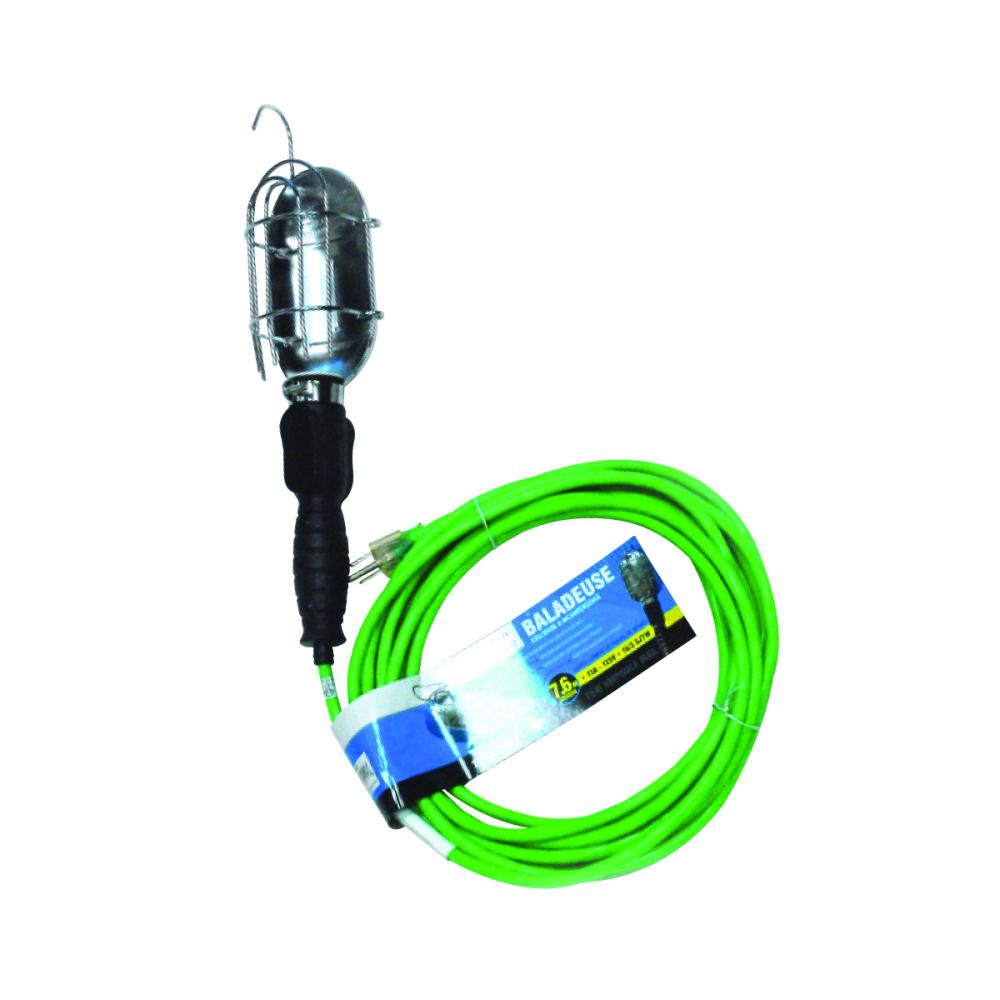 Workshop Incandescent Trouble Light with Hook 75W Neon Green Cord 25ft<span class=' ItemWarning' style='display:block;'>Item is usually in stock, but we&#39;ll be in touch if there&#39;s a problem<br /></span>