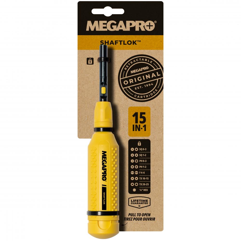 Megapro Screwdriver ShaftLOK 15-in-1 Multi Bit(Carded)<span class=' ItemWarning' style='display:block;'>Item is usually in stock, but we&#39;ll be in touch if there&#39;s a problem<br /></span>