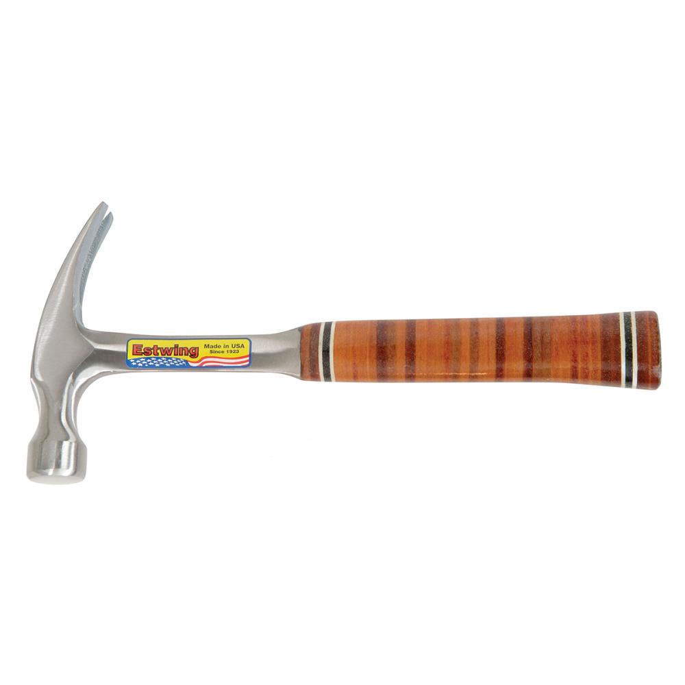 Claw Hammer Straight 16oz 12 ½in Leather Grip Handle Estwing E16S<span class=' ItemWarning' style='display:block;'>Item is usually in stock, but we&#39;ll be in touch if there&#39;s a problem<br /></span>