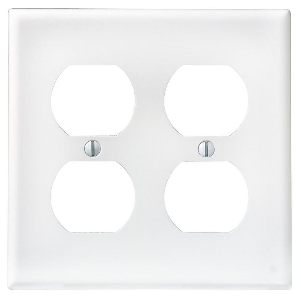 2 Gang White Duplex Plate<span class=' ItemWarning' style='display:block;'>Item is usually in stock, but we&#39;ll be in touch if there&#39;s a problem<br /></span>