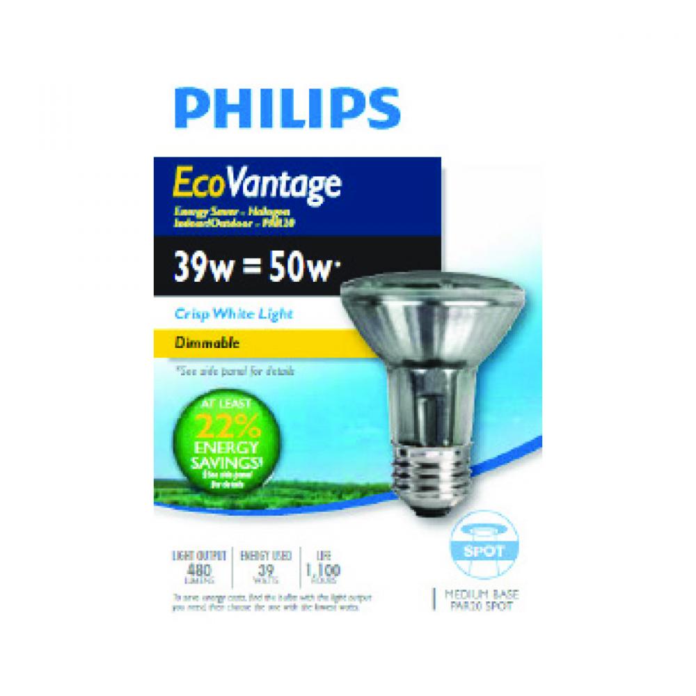 Bulb PAR20 Flood Halogen Energy Saver Dimmable 39W<span class=' ItemWarning' style='display:block;'>Item is usually in stock, but we&#39;ll be in touch if there&#39;s a problem<br /></span>