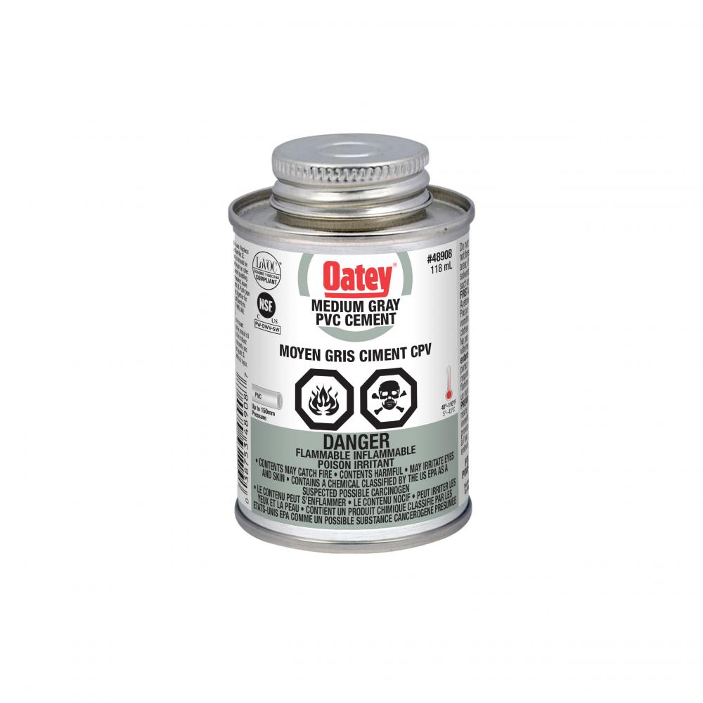 PVC Cement With Brush 118ml Grey<span class=' ItemWarning' style='display:block;'>Item is usually in stock, but we&#39;ll be in touch if there&#39;s a problem<br /></span>