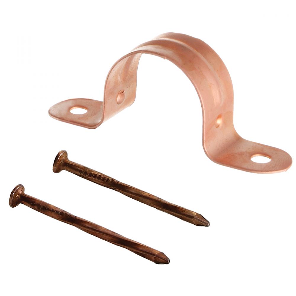 100Pk Copper Tube Clamp ½in W/Nails<span class=' ItemWarning' style='display:block;'>Item is usually in stock, but we&#39;ll be in touch if there&#39;s a problem<br /></span>