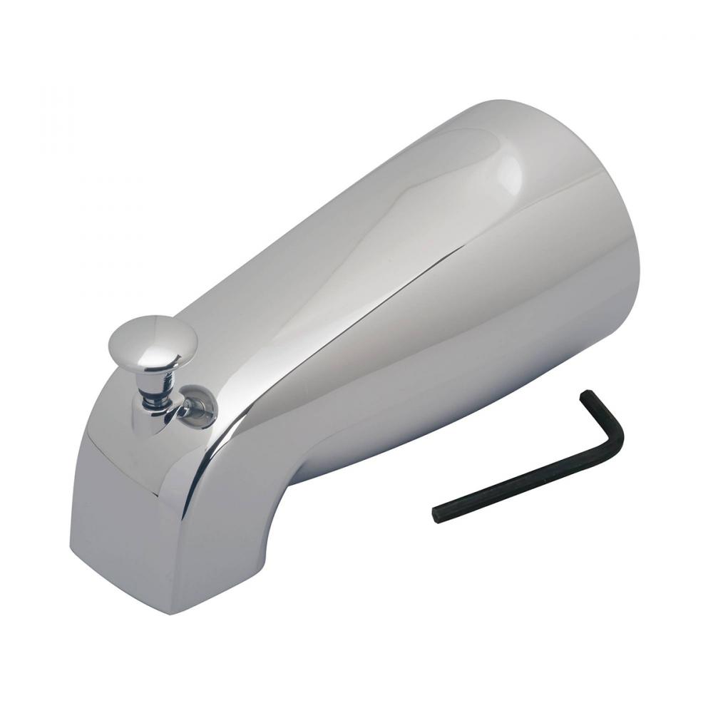 M1480 Tub Divertor Spout Slip Fit C.P.<span class=' ItemWarning' style='display:block;'>Item is usually in stock, but we&#39;ll be in touch if there&#39;s a problem<br /></span>