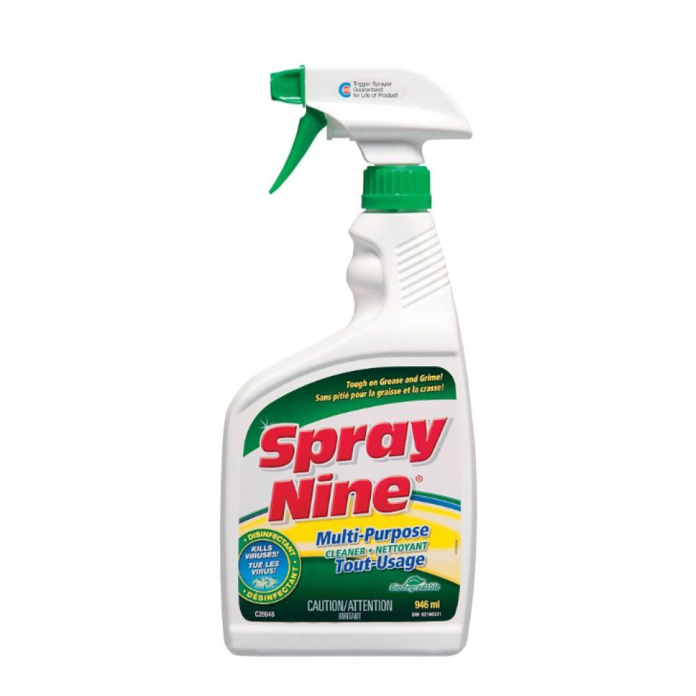 Spray Nine All Purpose Cleaner+Degreaser 946ml<span class=' ItemWarning' style='display:block;'>Item is usually in stock, but we&#39;ll be in touch if there&#39;s a problem<br /></span>