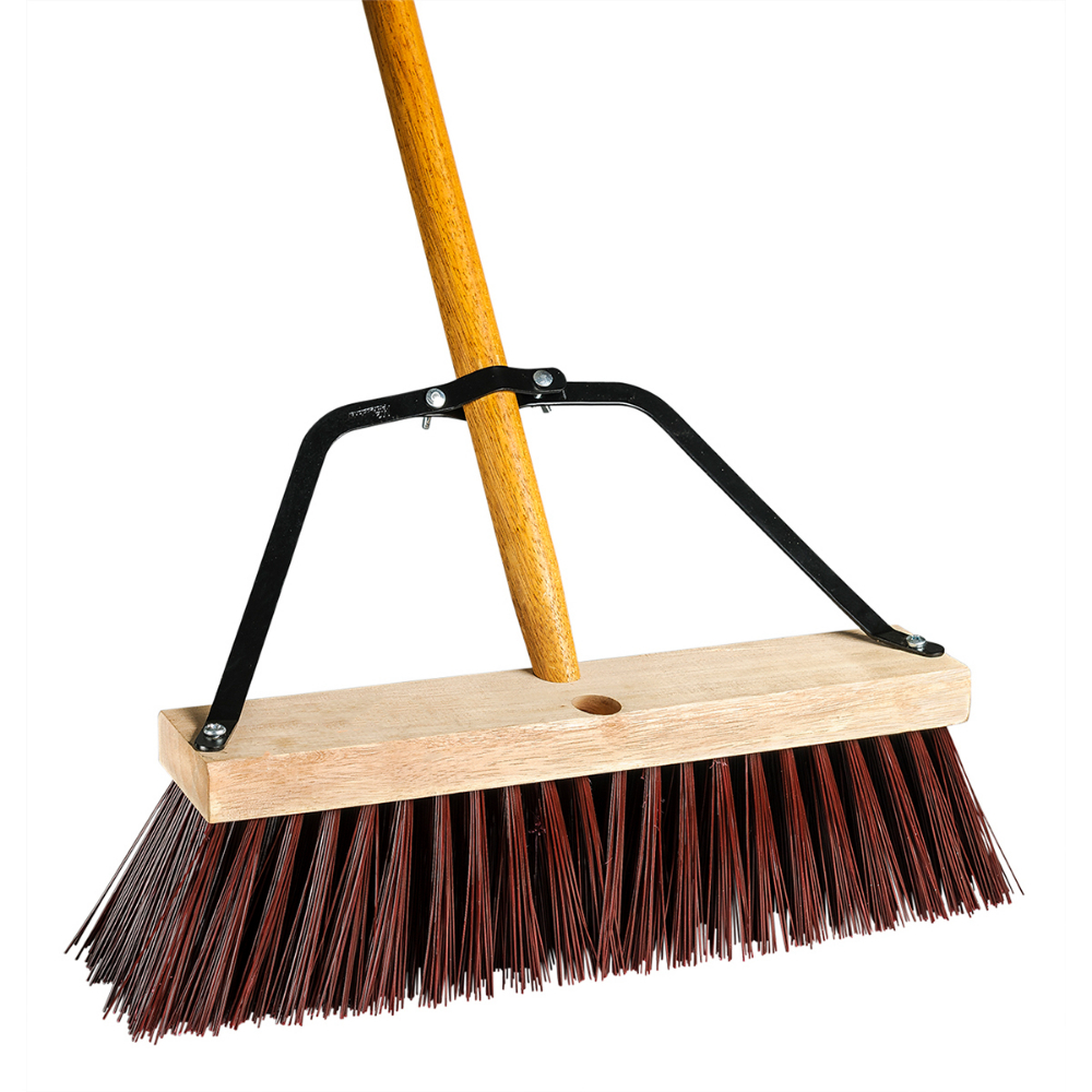 Ryno Barn Push Broom 16in with Brace Extra Coarse<span class=' ItemWarning' style='display:block;'>Item is usually in stock, but we&#39;ll be in touch if there&#39;s a problem<br /></span>