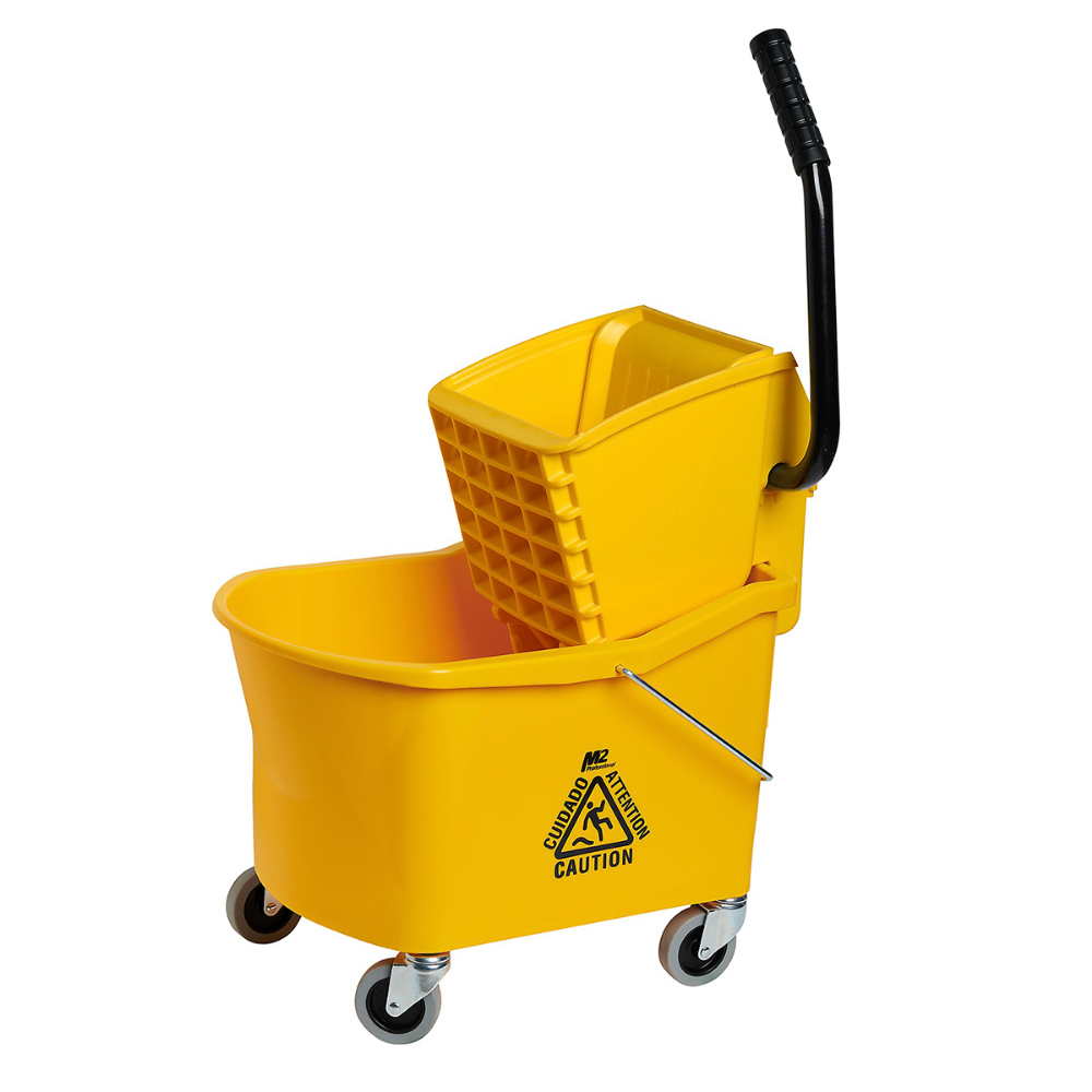 Mop Bucket & Wringer Combo Sidepress 32Qt Yellow<span class=' ItemWarning' style='display:block;'>Item is usually in stock, but we&#39;ll be in touch if there&#39;s a problem<br /></span>