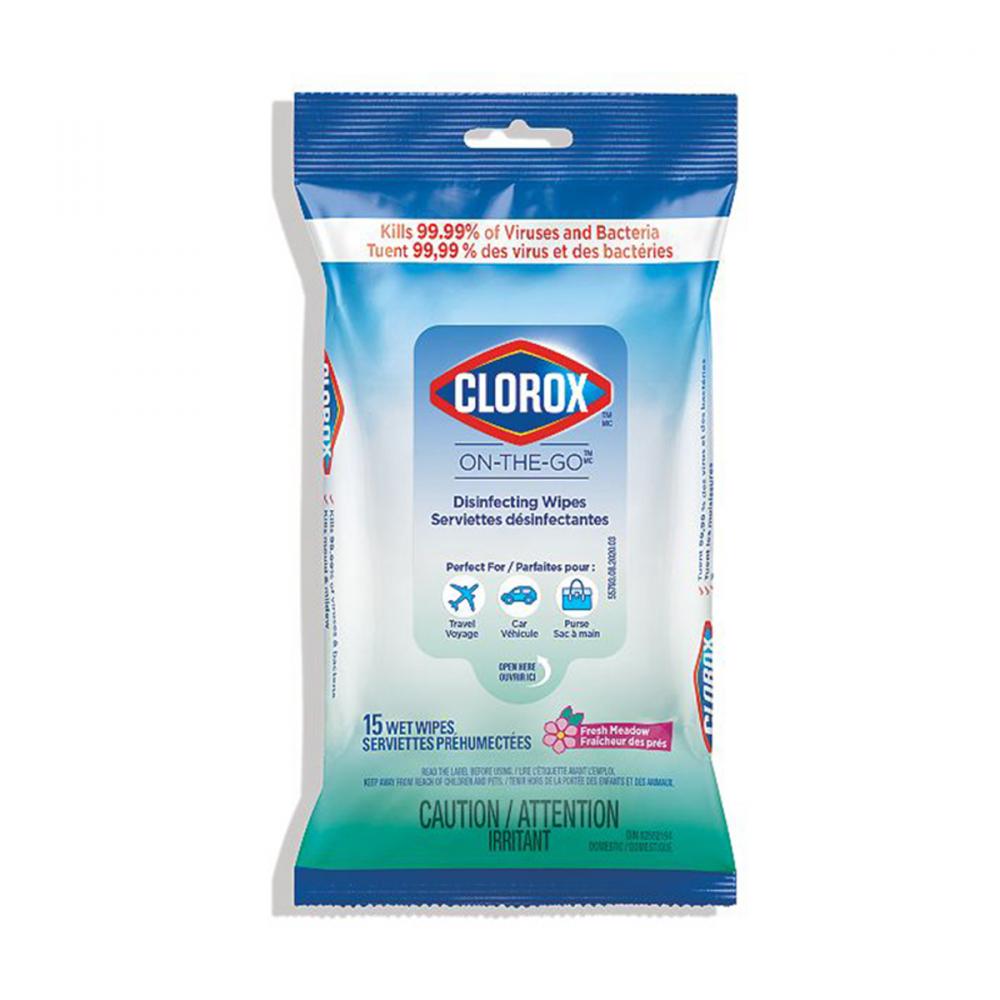 Clorox On-The-Go Disinfecting Wipes 15ct<span class=' ItemWarning' style='display:block;'>Item is usually in stock, but we&#39;ll be in touch if there&#39;s a problem<br /></span>