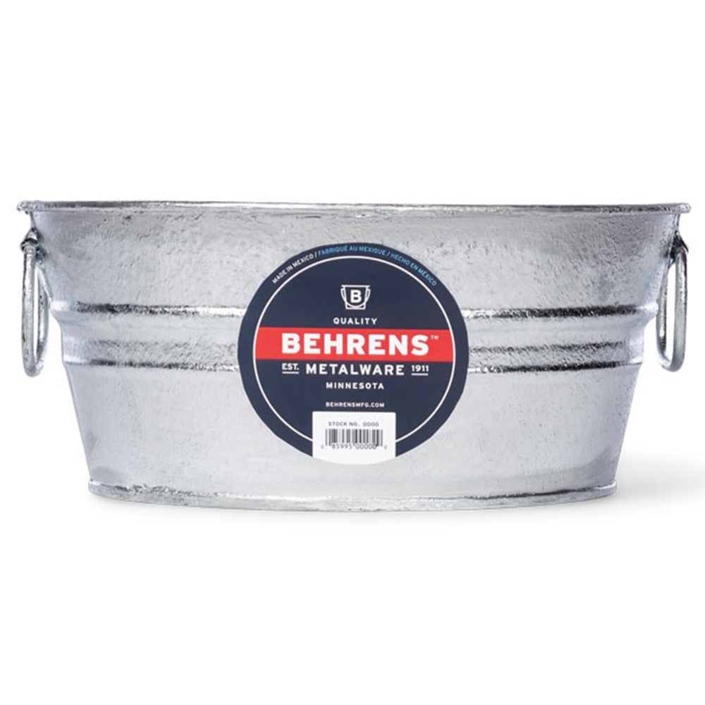 Wash Tub Round Hot Dipped Steel Low Flat 5L/1.5Gal<span class=' ItemWarning' style='display:block;'>Item is usually in stock, but we&#39;ll be in touch if there&#39;s a problem<br /></span>