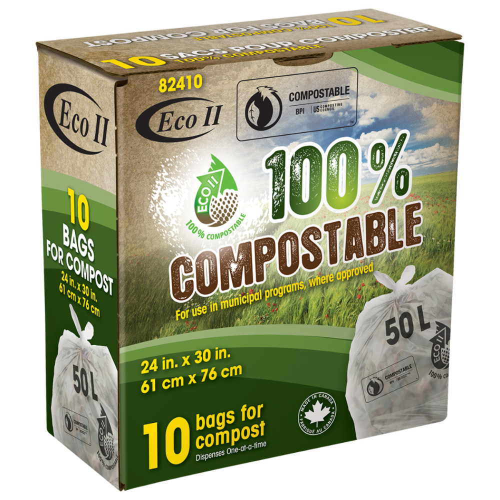 Compostable Kitchen Garbage Bags 24x30in Frost 10PC<span class=' ItemWarning' style='display:block;'>Item is usually in stock, but we&#39;ll be in touch if there&#39;s a problem<br /></span>