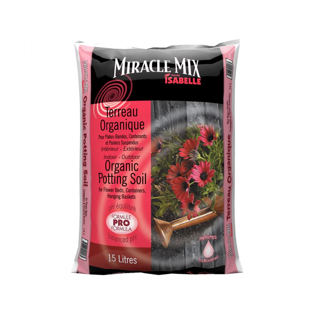 Miracle Mix Organic Potting Soil For Containers & Hanging Baskets 15L<span class=' ItemWarning' style='display:block;'>Item is usually in stock, but we&#39;ll be in touch if there&#39;s a problem<br /></span>