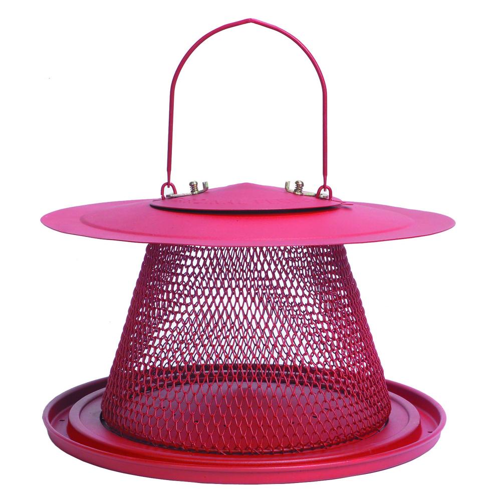 Red Cardinal Feeder Red Zinc-plated Circular with Tray Holds 2.5Lb of Seeds<span class=' ItemWarning' style='display:block;'>Item is usually in stock, but we&#39;ll be in touch if there&#39;s a problem<br /></span>