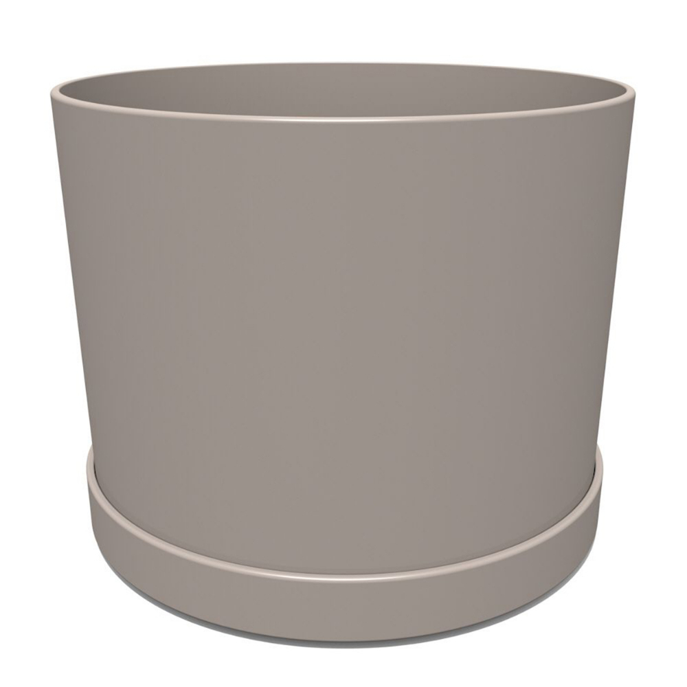 Mathers Planter with Snap On Saucer 7x5.1in Pebble Stone<span class='Notice ItemWarning' style='display:block;'>Item has been discontinued<br /></span>