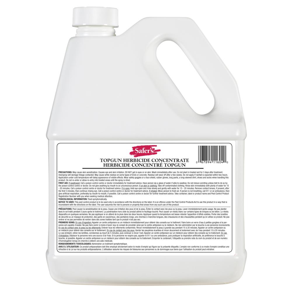 Safer&#39;s Top Gun Herbicide Concentrate 4L<span class=' ItemWarning' style='display:block;'>Item is usually in stock, but we&#39;ll be in touch if there&#39;s a problem<br /></span>