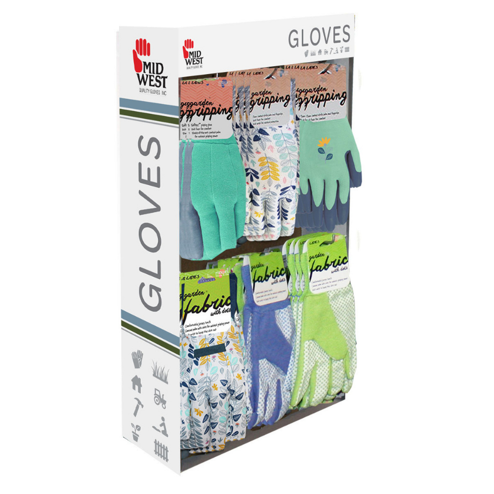 60Pair Display Gloves Garden Ladies Max Touch & More 67M2CN(12), 1701WK0CN(24), 66M2CN(24)<span class=' ItemWarning' style='display:block;'>Item is usually in stock, but we&#39;ll be in touch if there&#39;s a problem<br /></span>