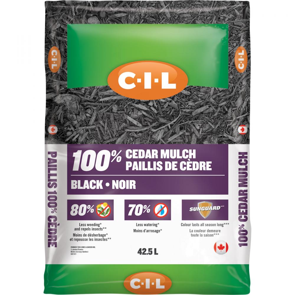 C-I-L 100% Black Cedar Mulch 42.5l<span class=' ItemWarning' style='display:block;'>Item is usually in stock, but we&#39;ll be in touch if there&#39;s a problem<br /></span>