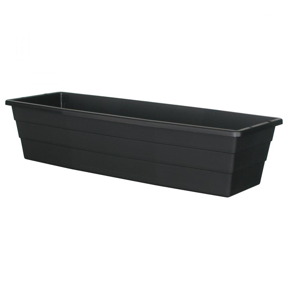 Futura Window Box Planter Plastic No bracket 18x6.75x4.5in Black<span class=' ItemWarning' style='display:block;'>Item is usually in stock, but we&#39;ll be in touch if there&#39;s a problem<br /></span>