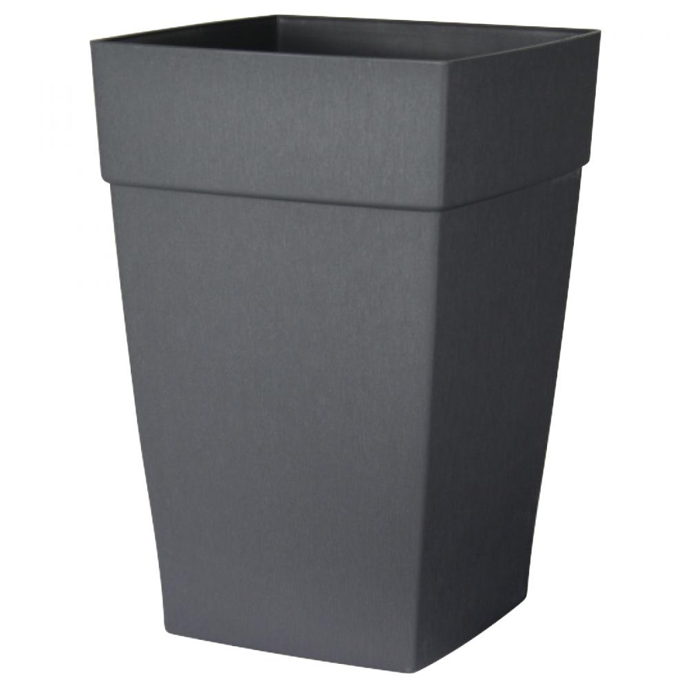 Harmony Self-Watering Planter Plastic Tall Square 12ix12ix18in Slate<span class=' ItemWarning' style='display:block;'>Item is usually in stock, but we&#39;ll be in touch if there&#39;s a problem<br /></span>