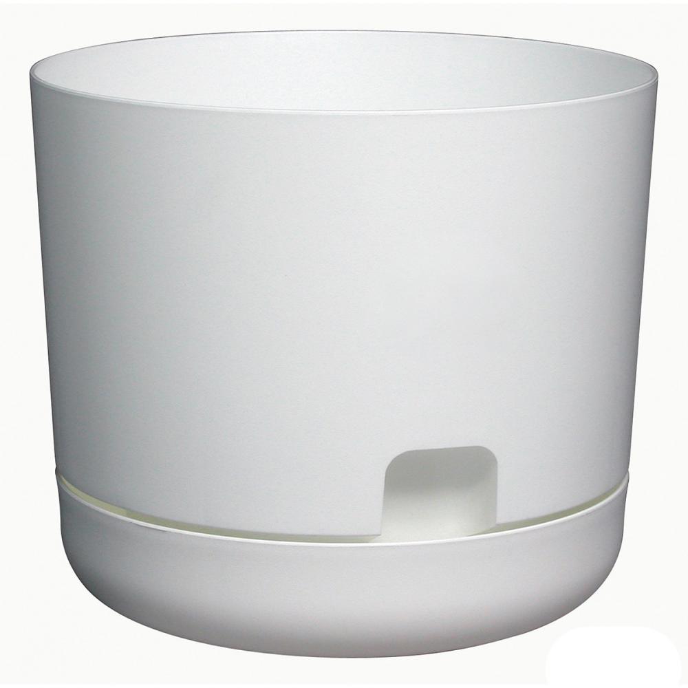 Oasis Self Watering Planter with Saucer Plastic 8in White<span class=' ItemWarning' style='display:block;'>Item is usually in stock, but we&#39;ll be in touch if there&#39;s a problem<br /></span>