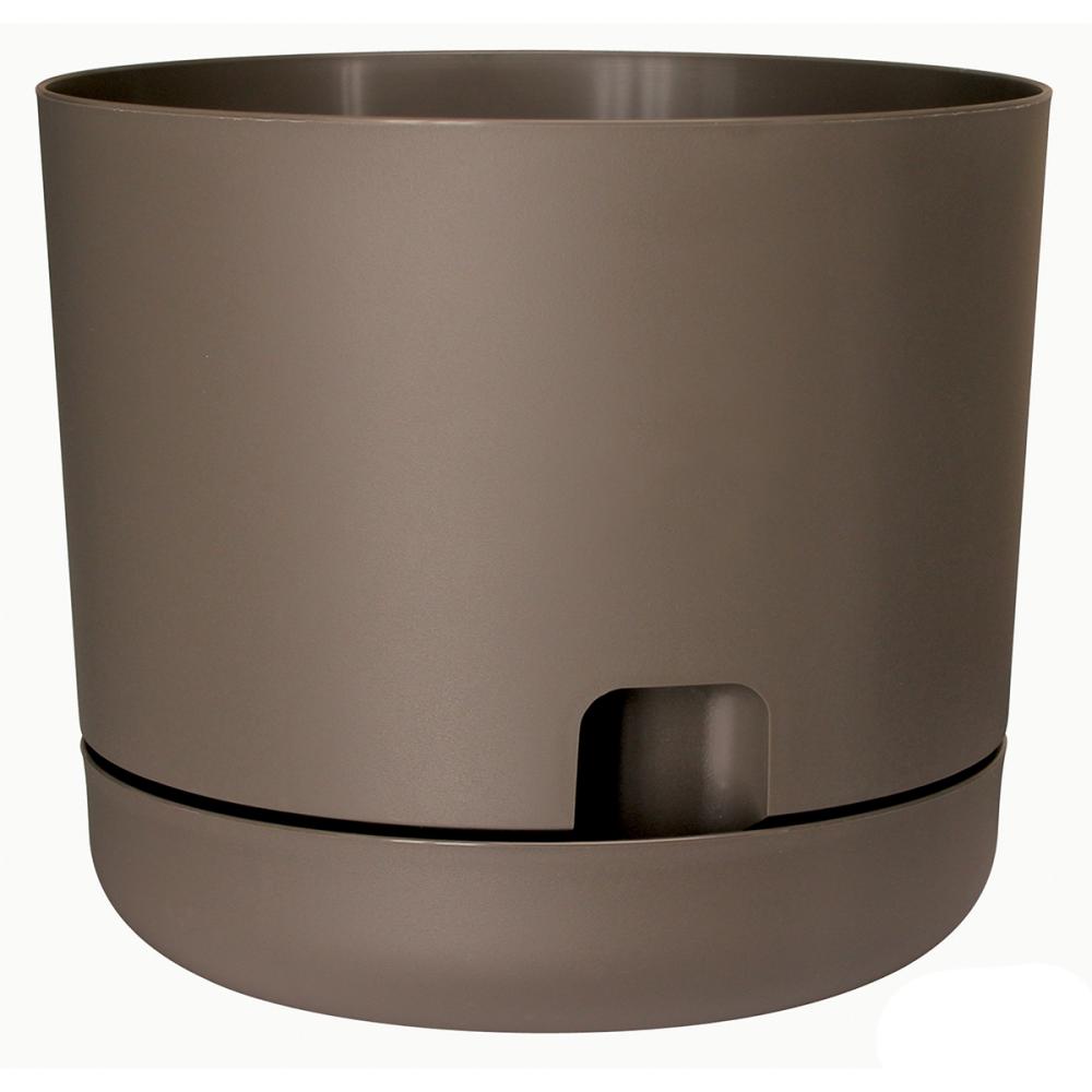 Oasis Self-Watering Pot With Saucer Cappuccino 8in<span class=' ItemWarning' style='display:block;'>Item is usually in stock, but we&#39;ll be in touch if there&#39;s a problem<br /></span>