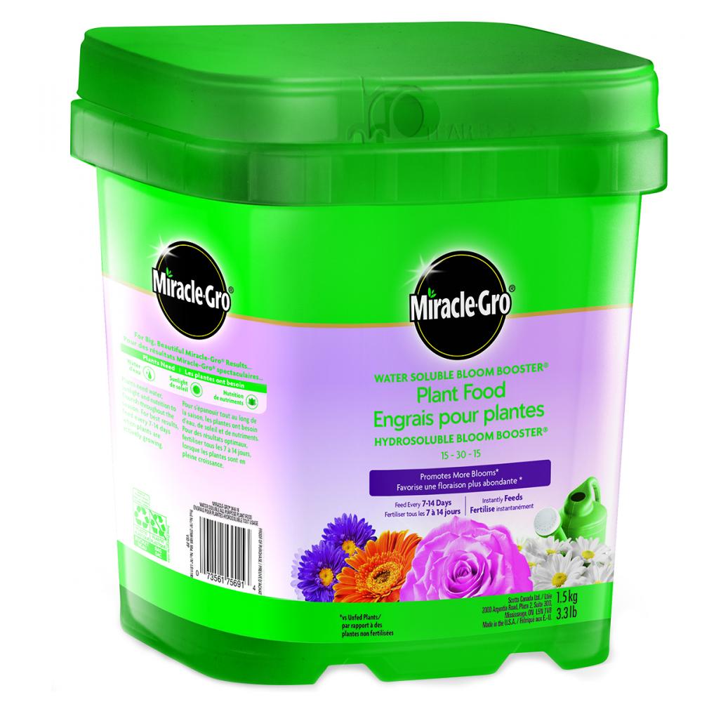 Miracle-Gro Water Soluble Bloom Booster Plant Food 15-30-15  1.5kg<span class=' ItemWarning' style='display:block;'>Item is usually in stock, but we&#39;ll be in touch if there&#39;s a problem<br /></span>