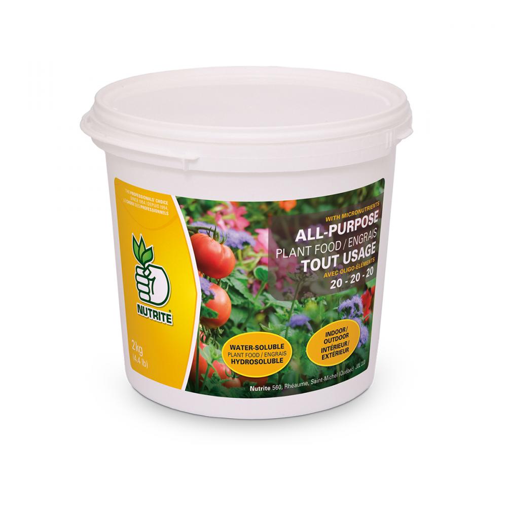 Nutrite All Purpose Plant Food 20-20-20  2kg<span class=' ItemWarning' style='display:block;'>Item is usually in stock, but we&#39;ll be in touch if there&#39;s a problem<br /></span>