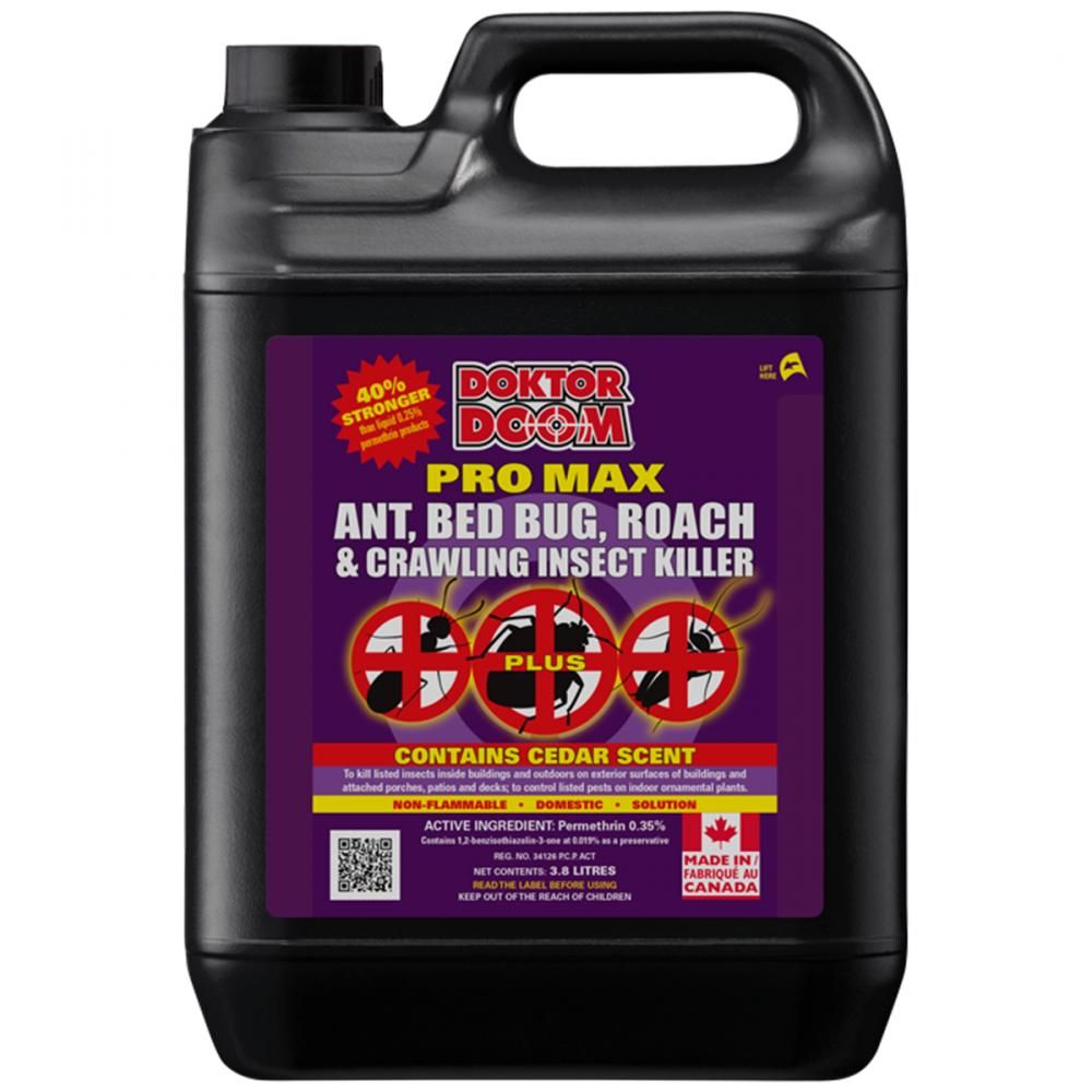 Pro Max Ant/ Bed Bug/ Roach and Crawling insect Killer 3.8L<span class=' ItemWarning' style='display:block;'>Item is usually in stock, but we&#39;ll be in touch if there&#39;s a problem<br /></span>