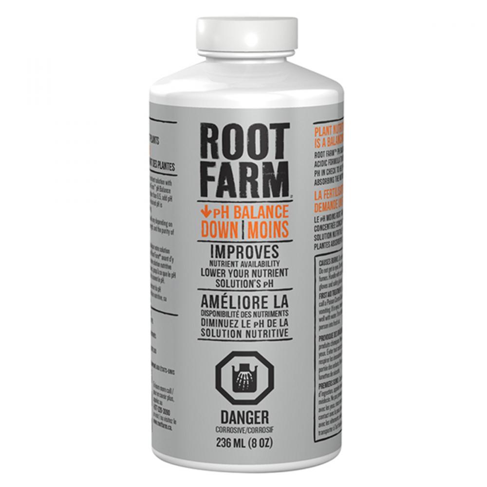 Root Farm pH Balance DOWN 236mL<span class=' ItemWarning' style='display:block;'>Item is usually in stock, but we&#39;ll be in touch if there&#39;s a problem<br /></span>