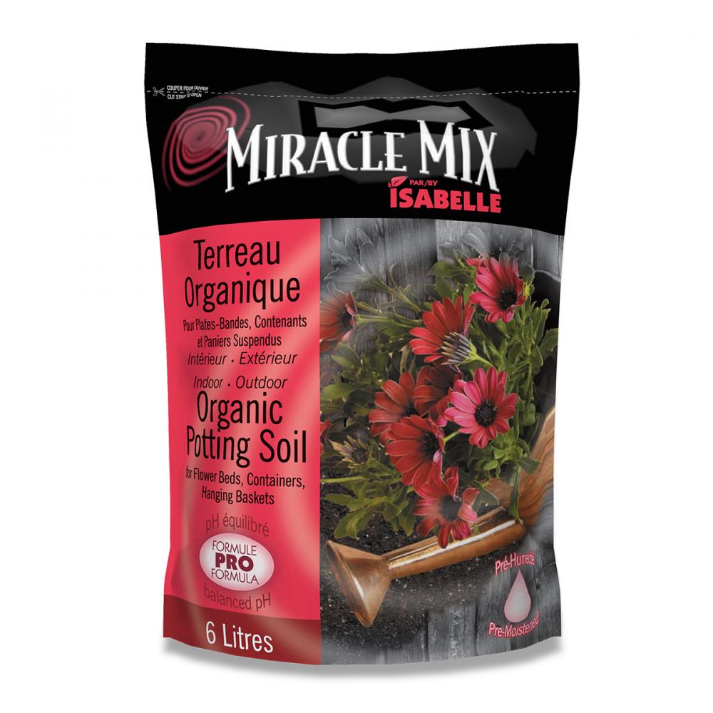 Miracle Mix Organic Potting Soil For Containers & Hanging Baskets 6L<span class=' ItemWarning' style='display:block;'>Item is usually in stock, but we&#39;ll be in touch if there&#39;s a problem<br /></span>