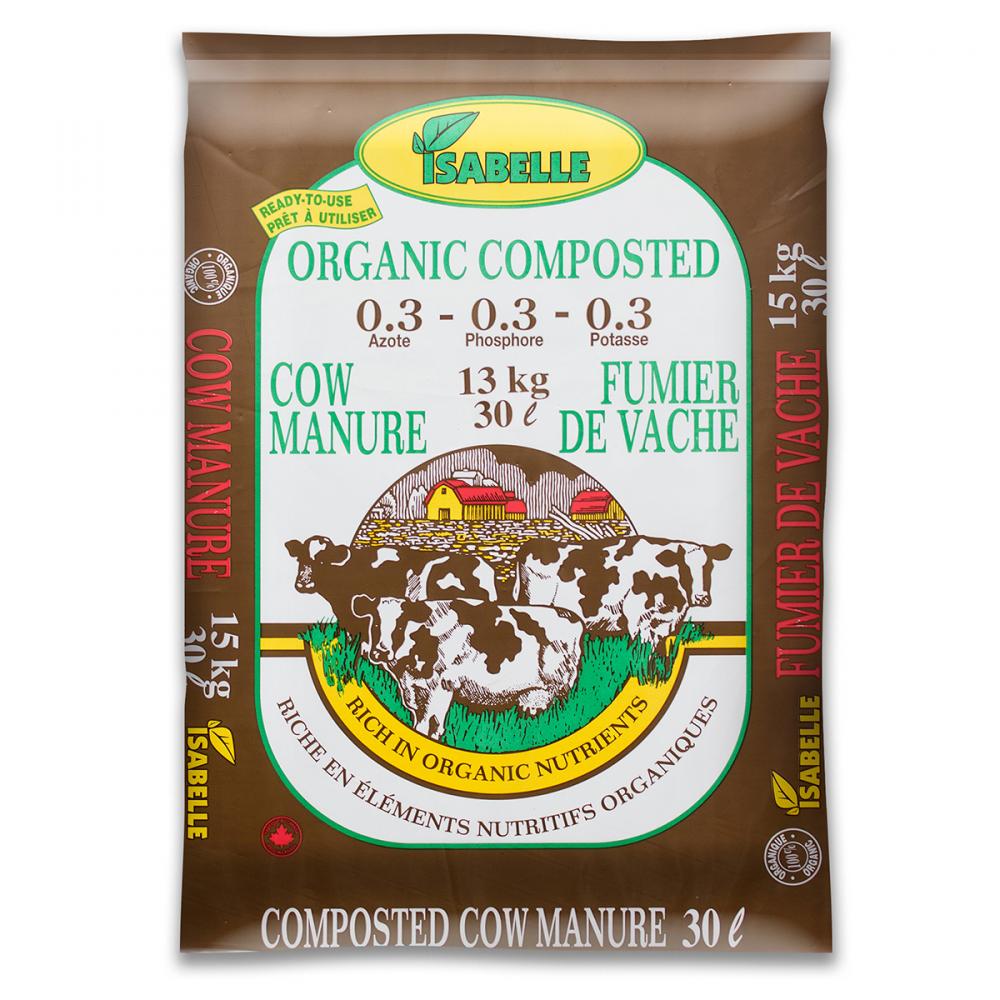 Isabel Cow Manure 30L<span class=' ItemWarning' style='display:block;'>Item is usually in stock, but we&#39;ll be in touch if there&#39;s a problem<br /></span>