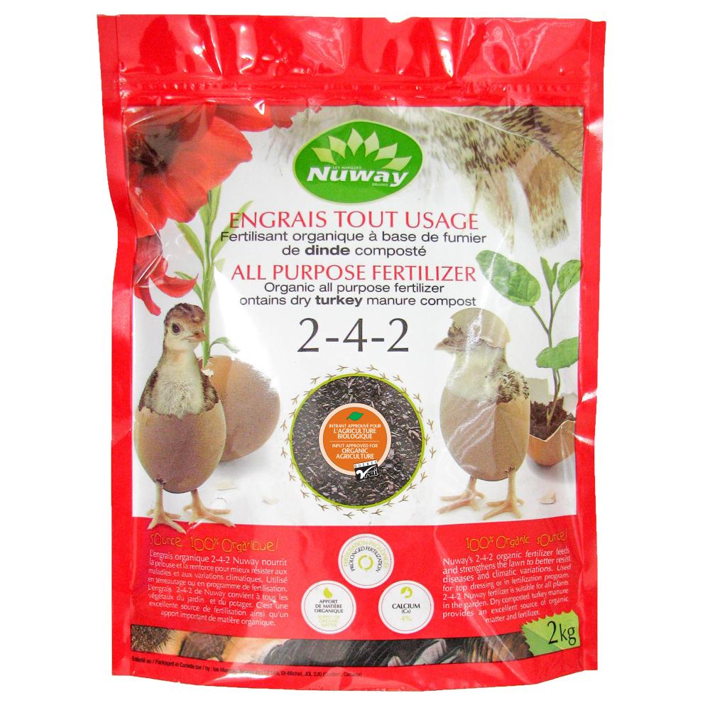 Nuway Turkey Manure Org/OCQV 2-4-2 2Kg<span class=' ItemWarning' style='display:block;'>Item is usually in stock, but we&#39;ll be in touch if there&#39;s a problem<br /></span>