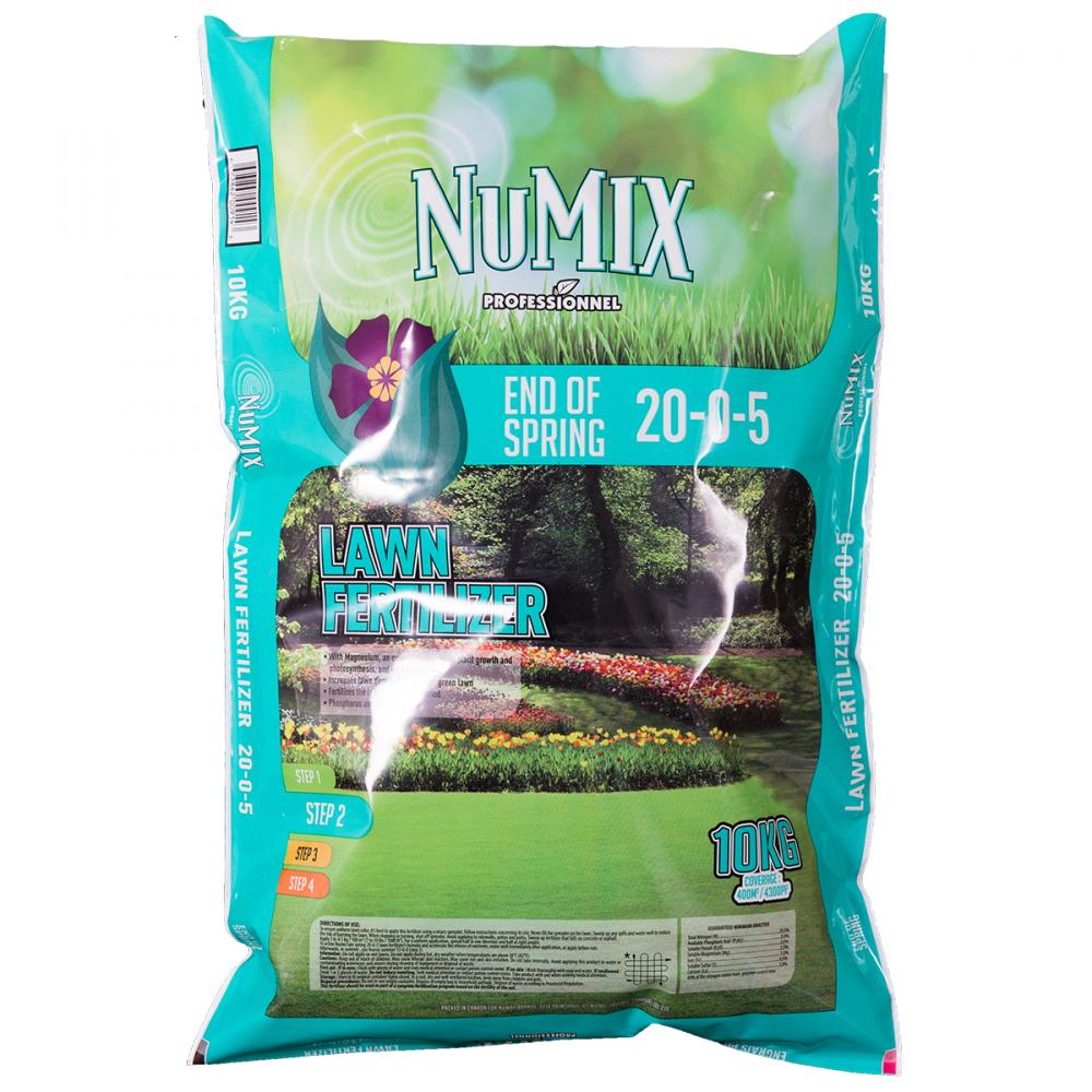 Numix End Of Spring Lawn Fertilizer 40%SRN  20-0-5 20Kg<span class=' ItemWarning' style='display:block;'>Item is usually in stock, but we&#39;ll be in touch if there&#39;s a problem<br /></span>