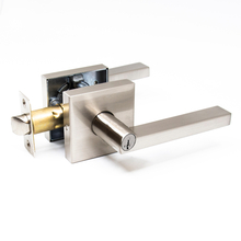 Toolway 100116 - Door Lock Lever Entry Square Satin Nickel