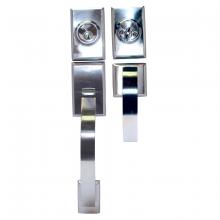 Toolway 100465-1 - Dummy Door Lock Grip Square Satin Chrome (Zinc Alloy)