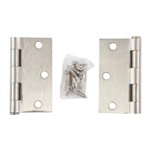 Toolway 100921 - 2PC Door Hinge 3in x 3in x 2mm Square Corner Satin Nickel Steel