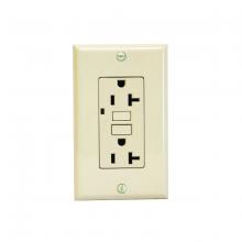 Toolway 140127 - Decora 20-Amp GFCI Receptacle with Wall Plate White