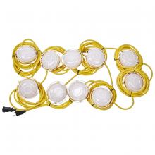 Toolway 140482 - Industrial LED Worklight String Lights 5-Head 40W 49.5' 16/3